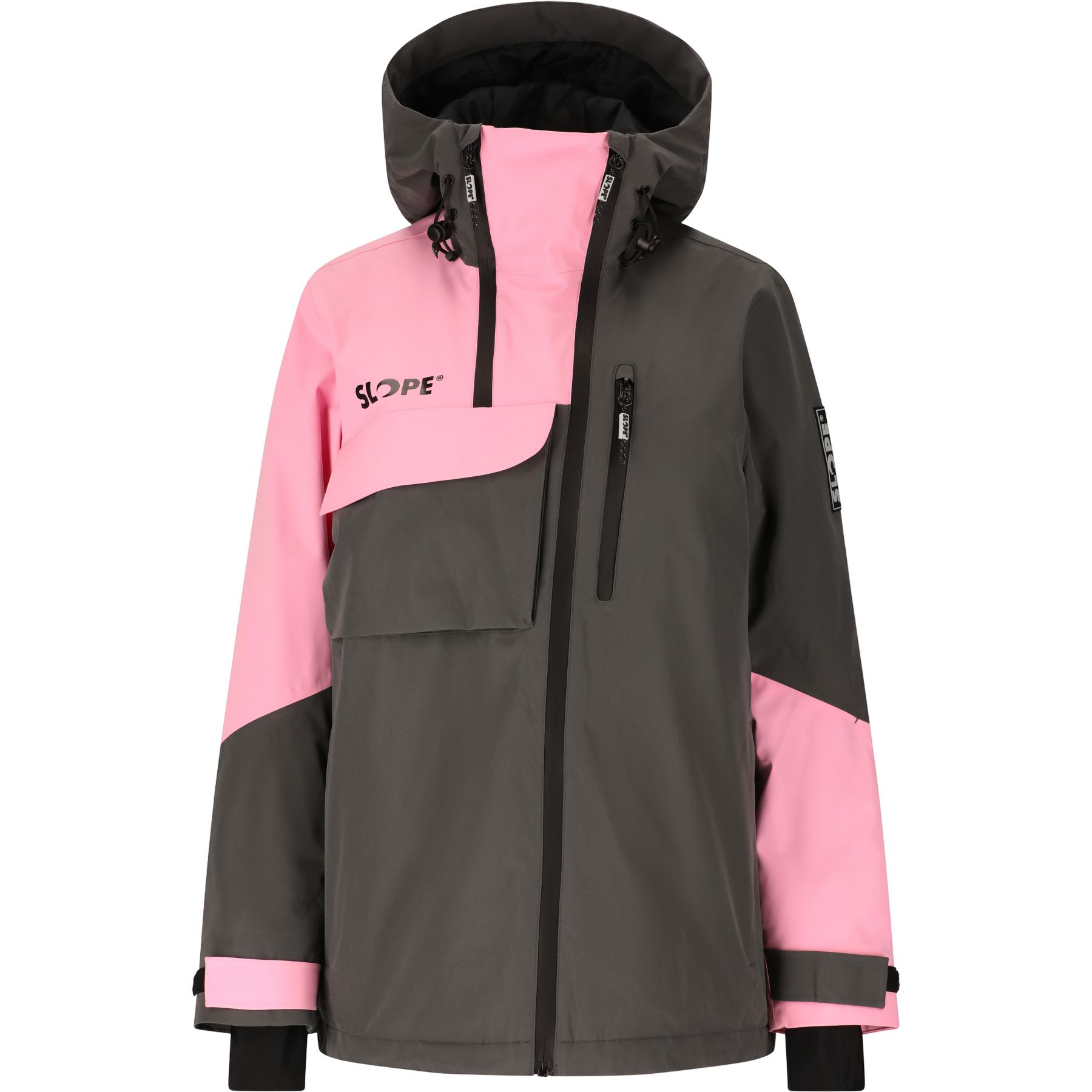 SLOPE Zuko, chaqueta de esquí, mujer, gris/rosa
