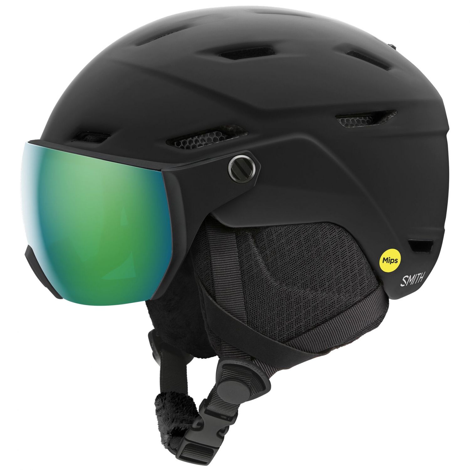 Smith Survey MIPS, casco de esquí con visera, junior, negro