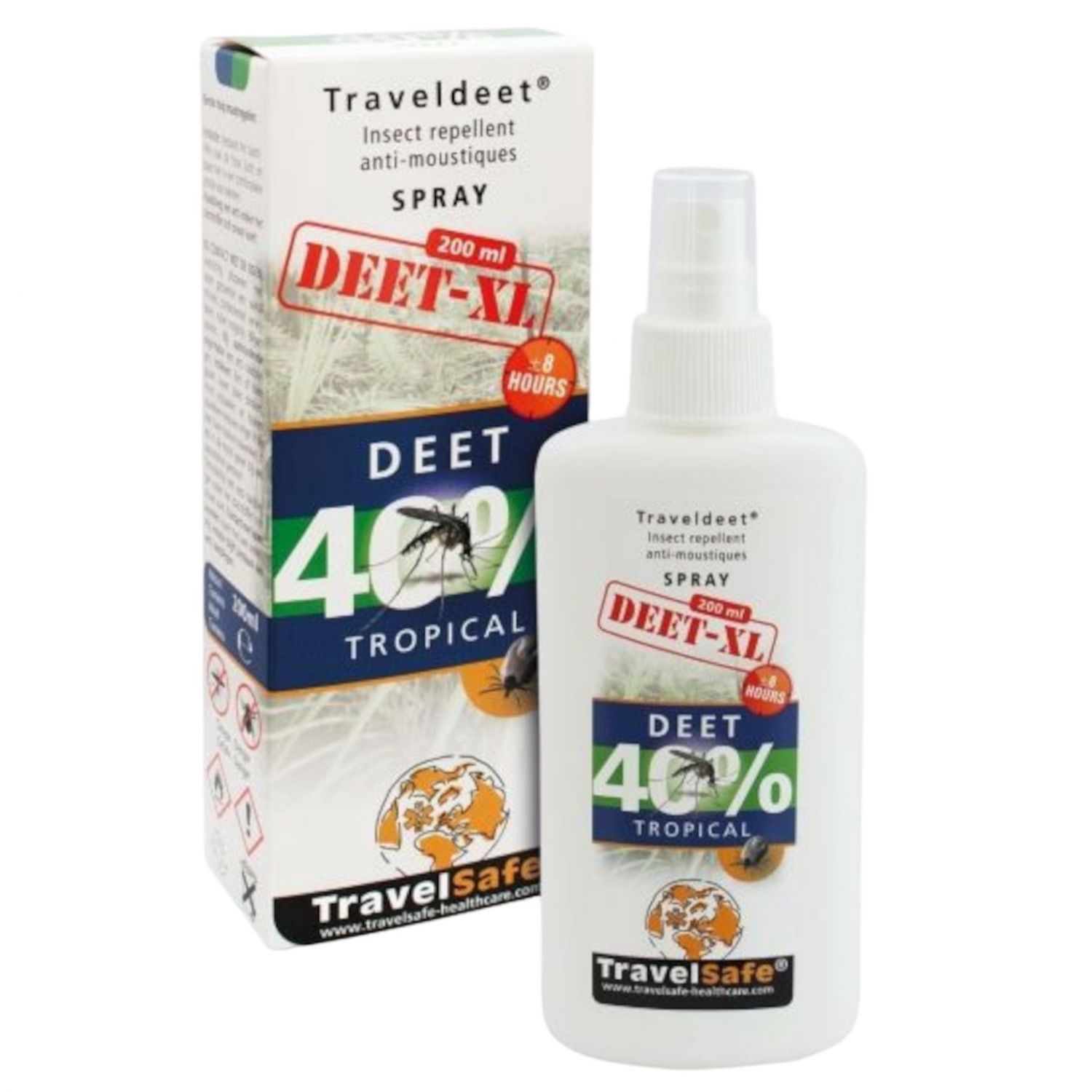 Spray TravelSafe TravelDEET 40%, XL, 200 ml.