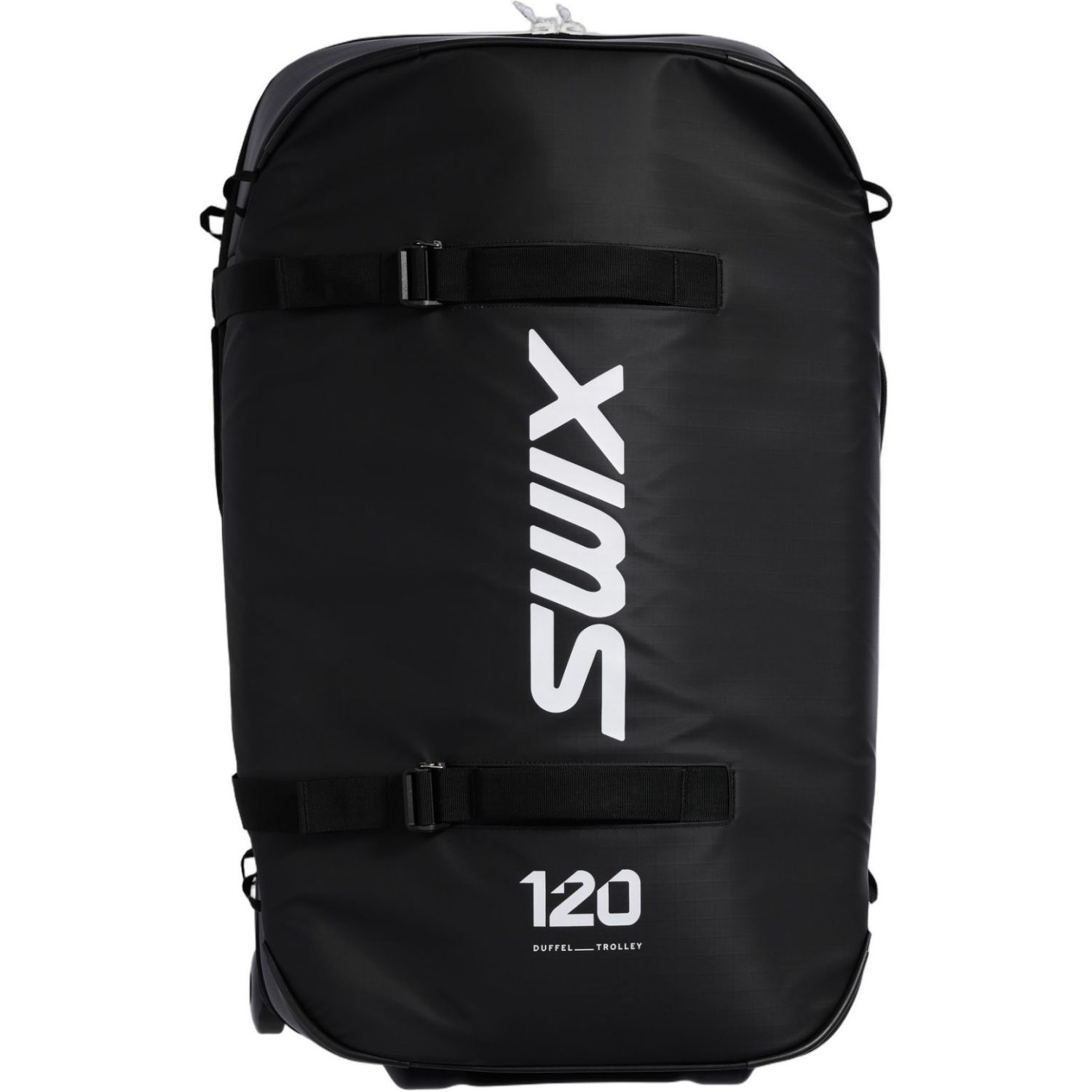 Swix Bolsa de viaje con ruedas, 120L, maleta de viaje, negro