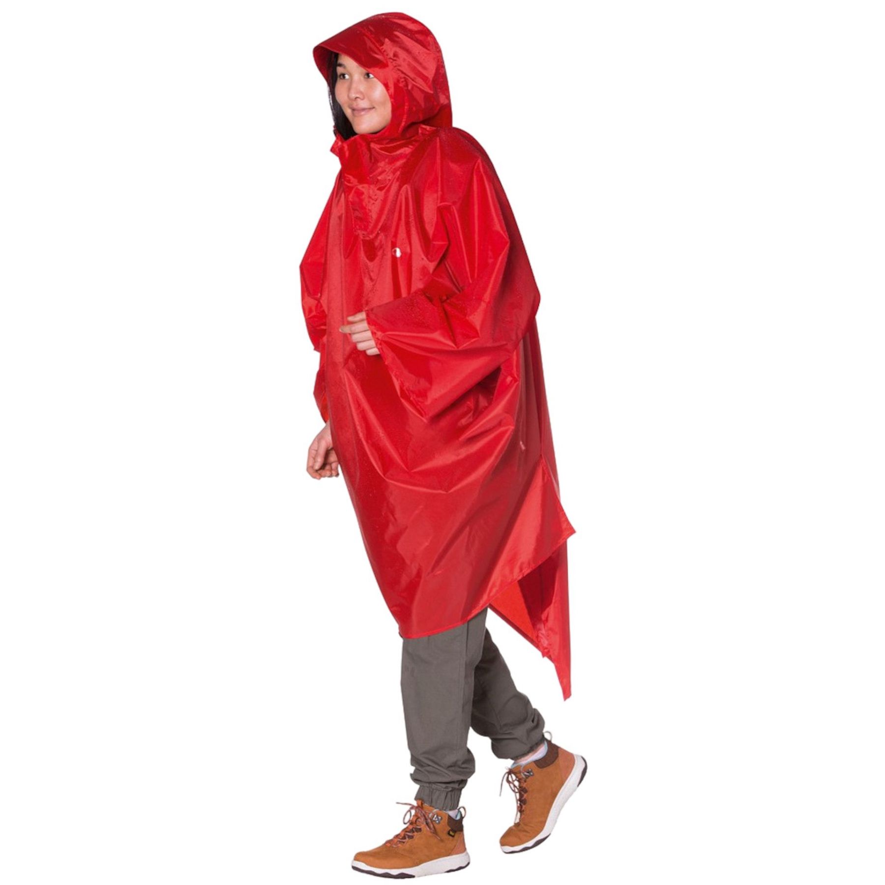 Tatonka Poncho 2, impermeable, rojo