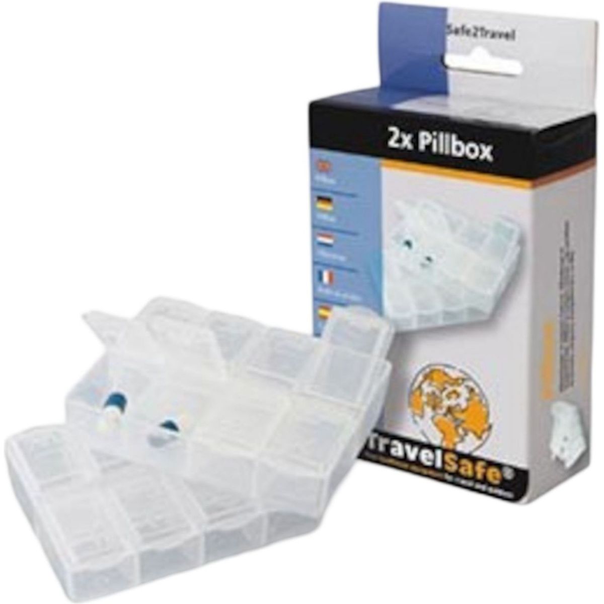 Travel Safe Caja de Pastillas, 2 uds.