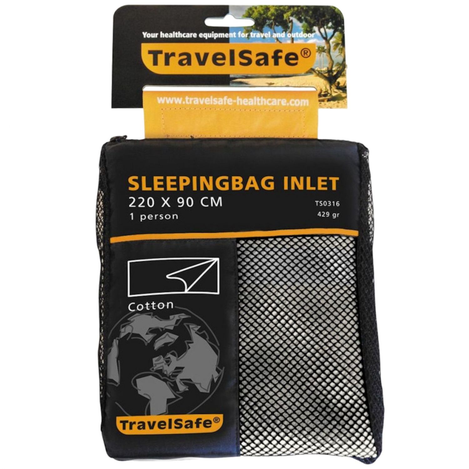 Travel Safe Saco de dormir de algodón, tipo sobre