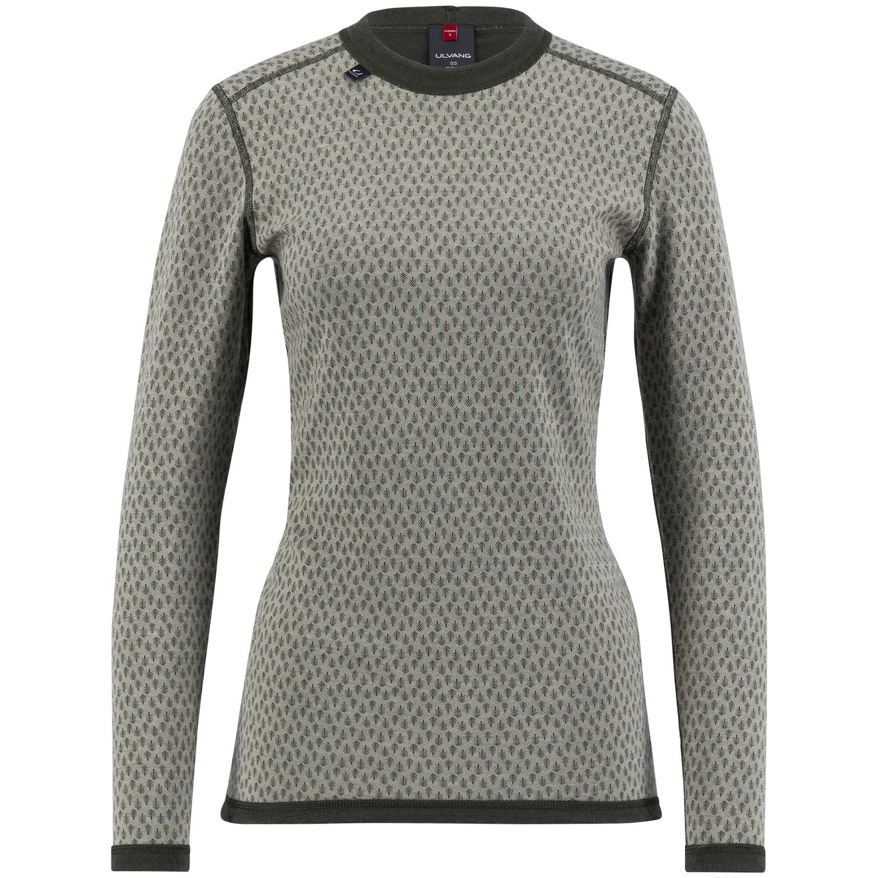 Ulvang Comfort 200 Round Neck, camiseta interior de esquí, mujer, gris claro