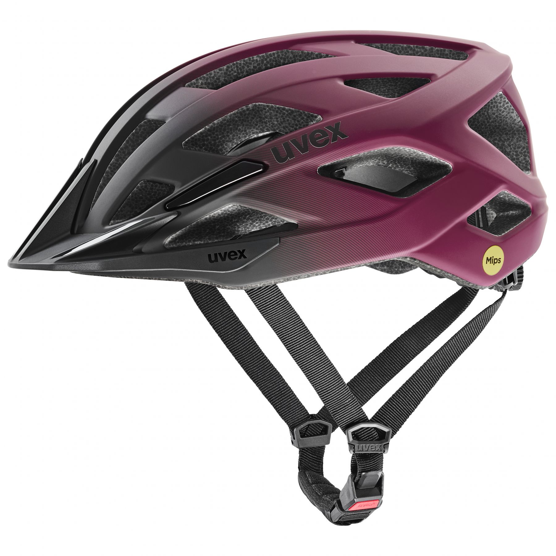 Uvex I-Vo 2 MIPS, casco de ciclismo, rojo/negro