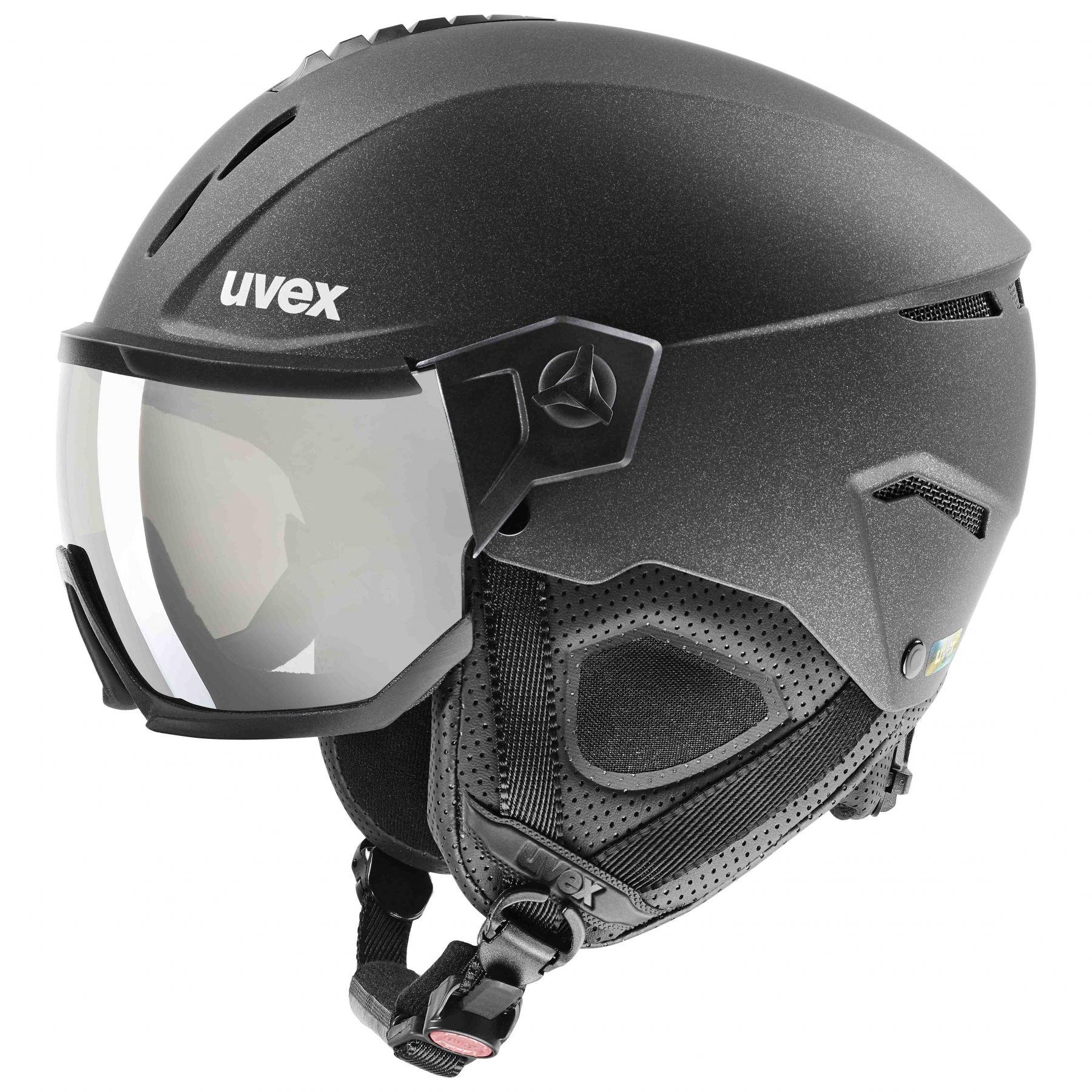 Uvex Instinct Visor, casco de esquí con visor, negro