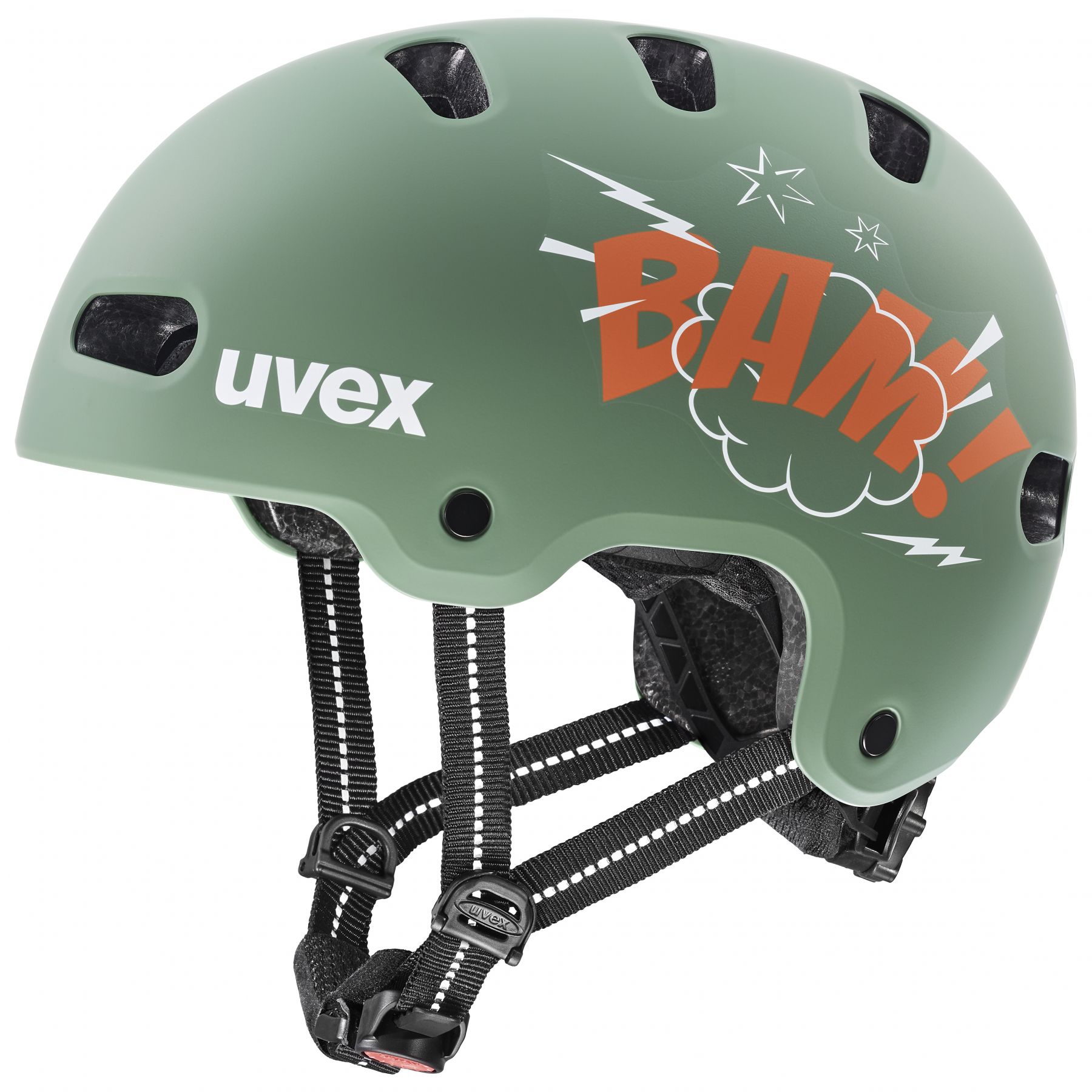 Uvex Kid 4 Style, casco de bicicleta, junior, verde/naranja