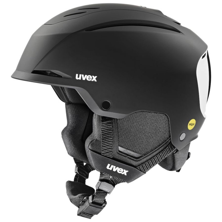 Uvex Resolution MIPS, casco de esquí, negro/blanco