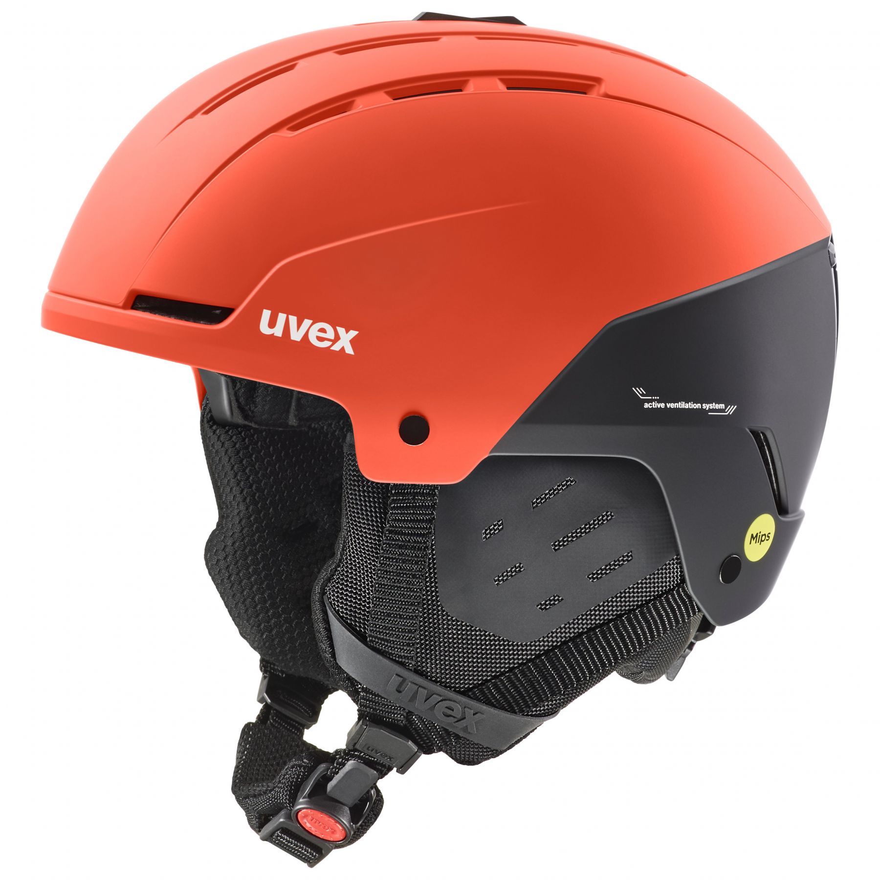 Uvex Stance MIPS, casco de esquí, rojo/negro