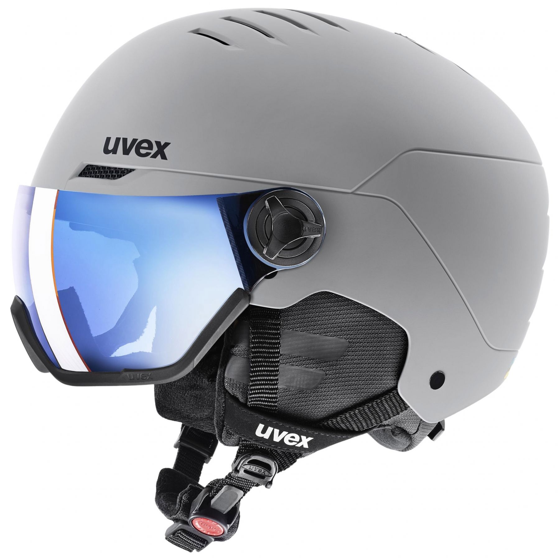 Uvex Wanted Visor, casco de esquí con visera, gris