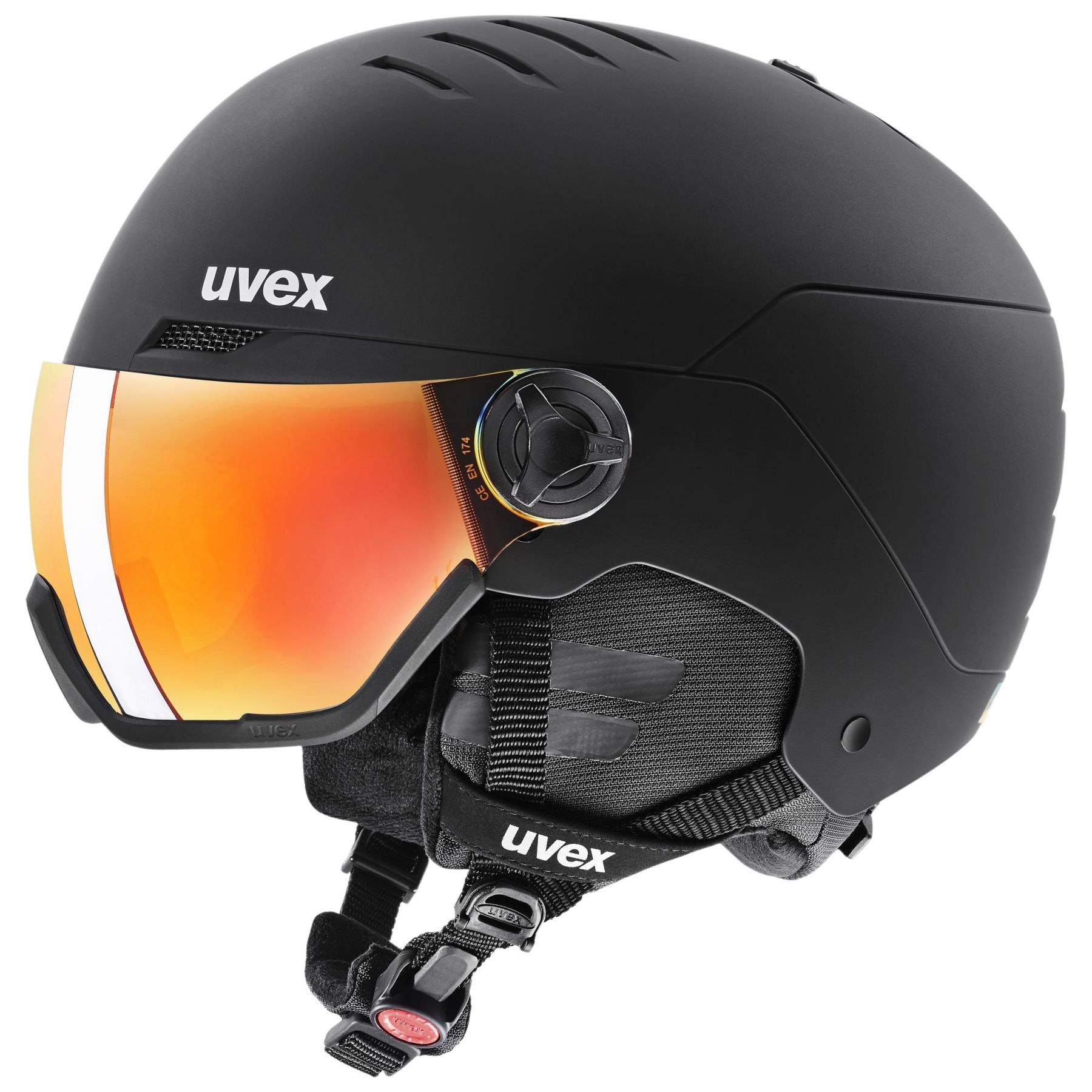 Uvex Wanted Visor, casco de esquí con visor, negro