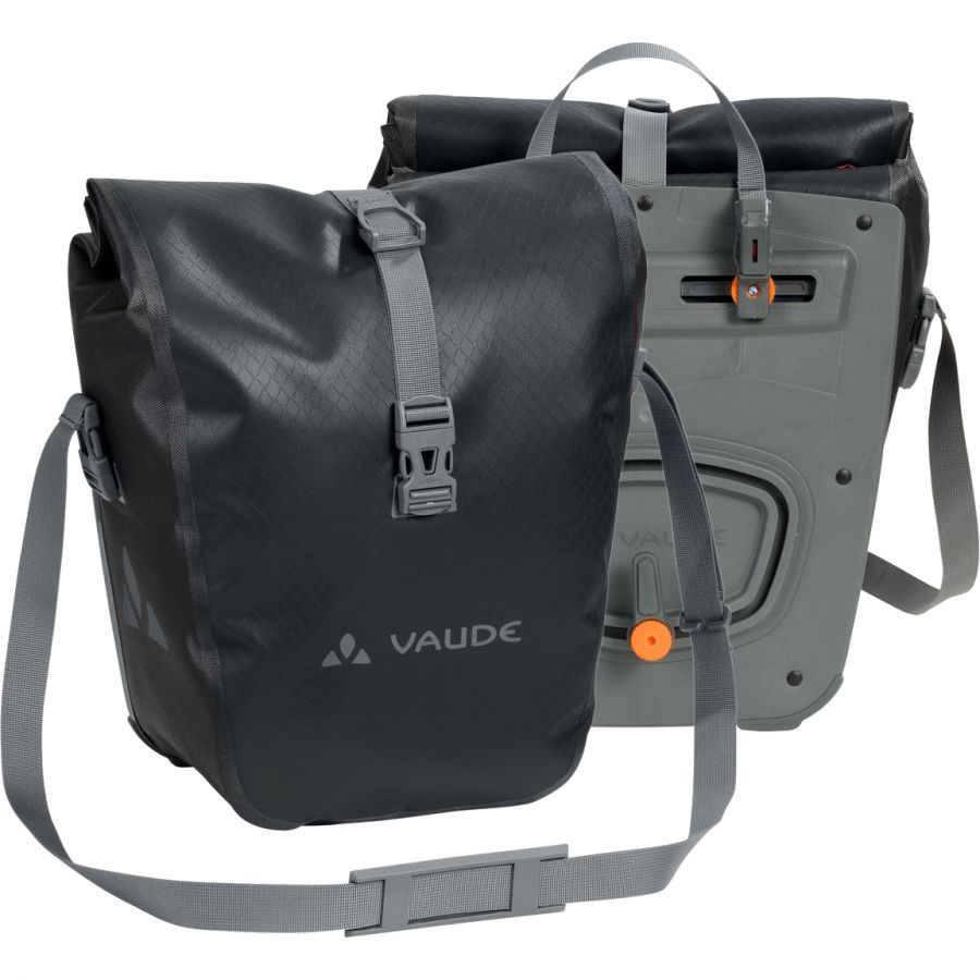 Vaude Aqua Front, bolsa impermeable para bicicleta, negro