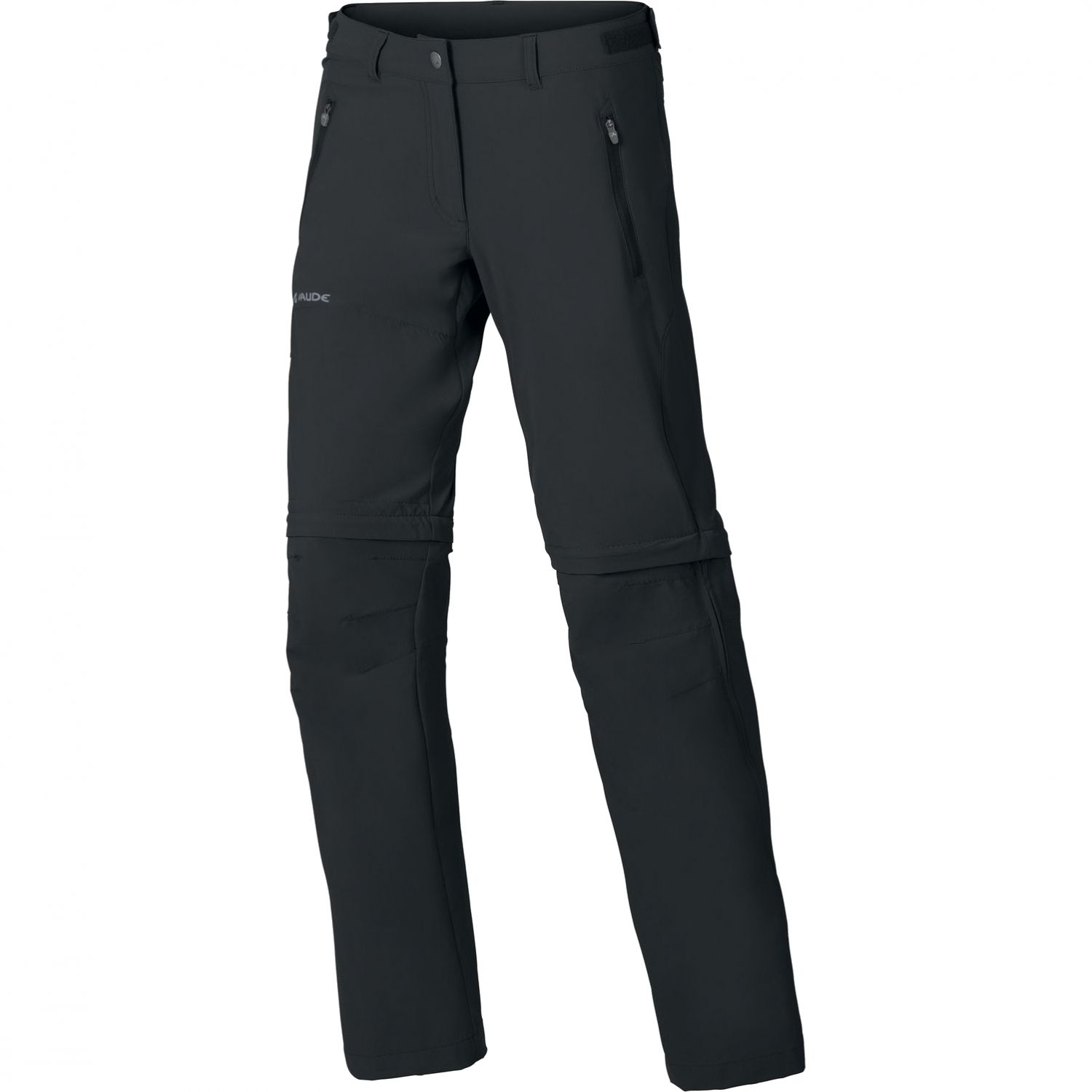 Vaude V Women's Farley Stretch ZO T-Zip Pants, pantalones de senderismo, mujer, negro