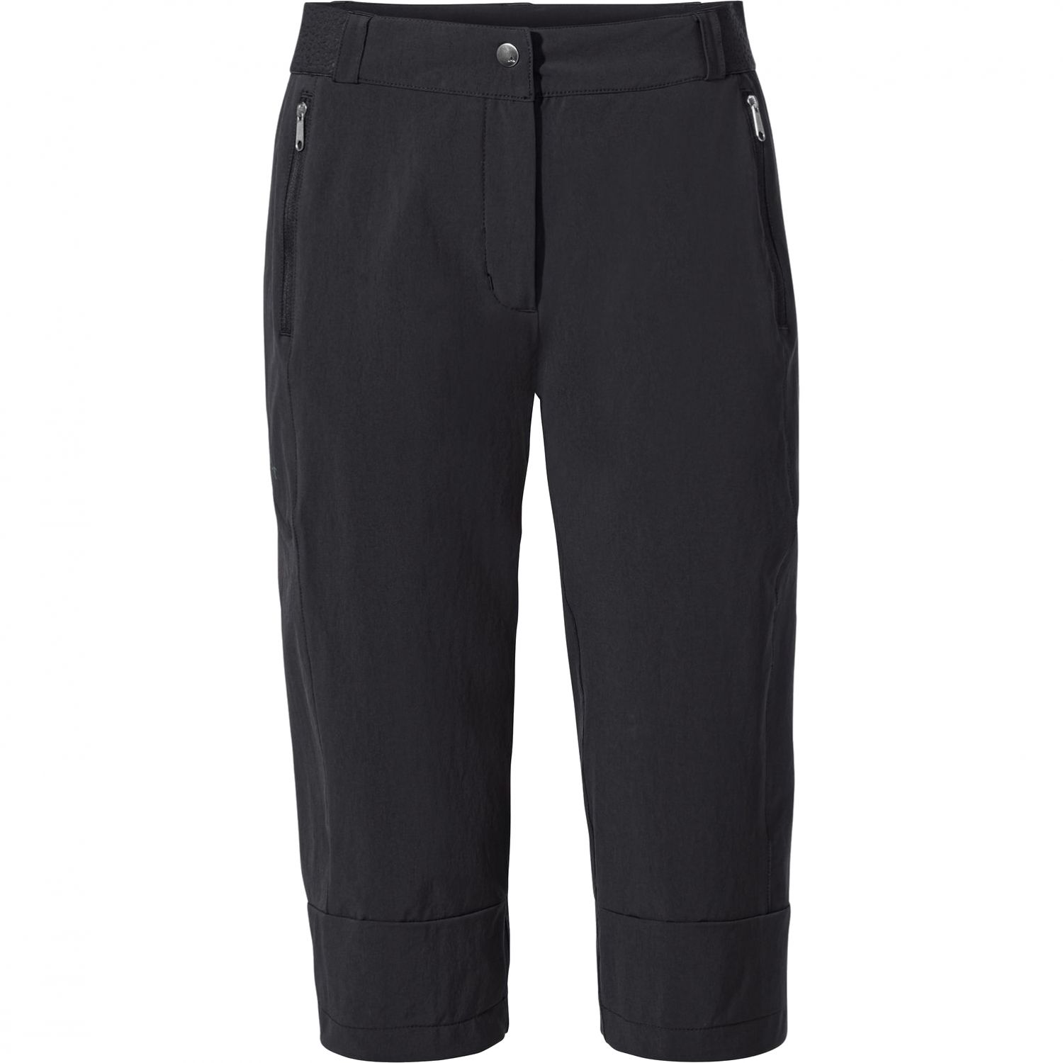 Vaude Women's Farley Stretch Capri III, pantalones de senderismo, mujer, negro