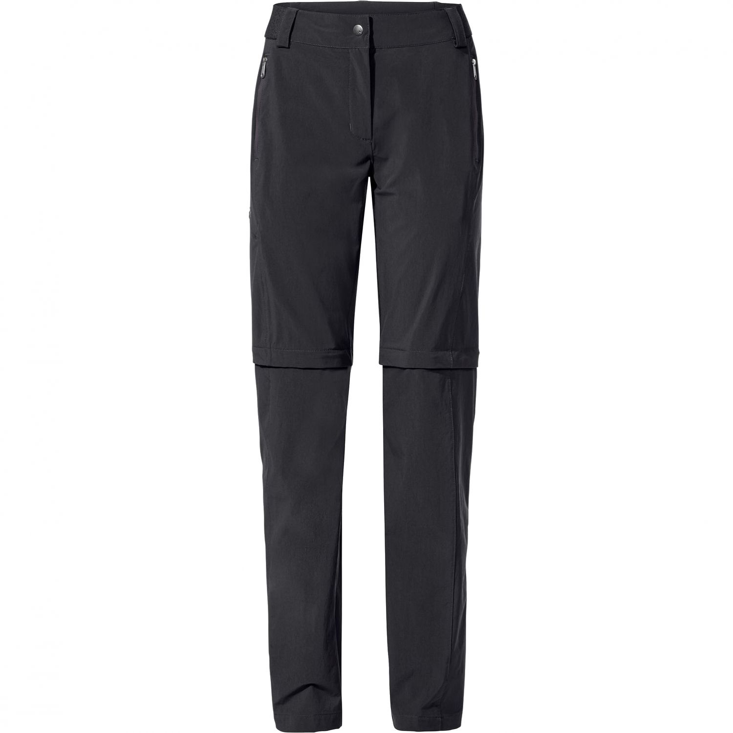Vaude Women's Farley Stretch ZO T-Zip Pants II, pantalones de senderismo, mujer, negro